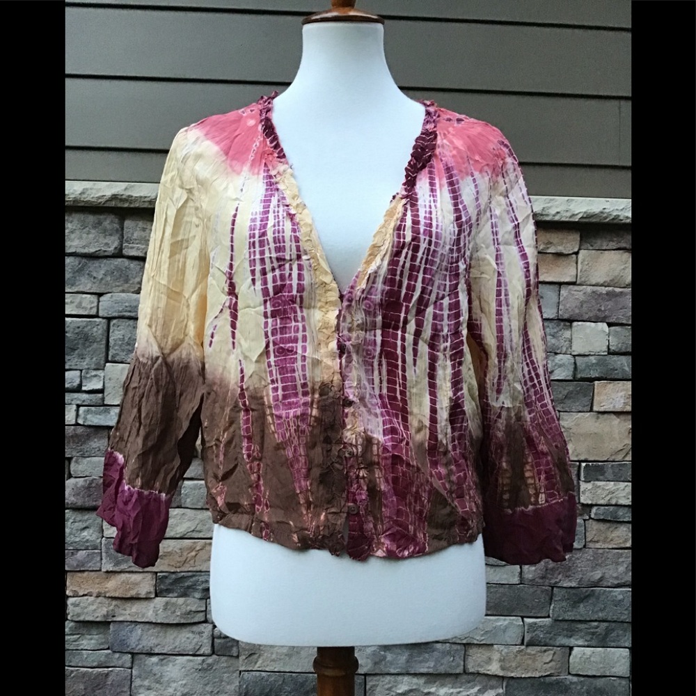 Old Navy NWT blouse, tie dyed Boho size L